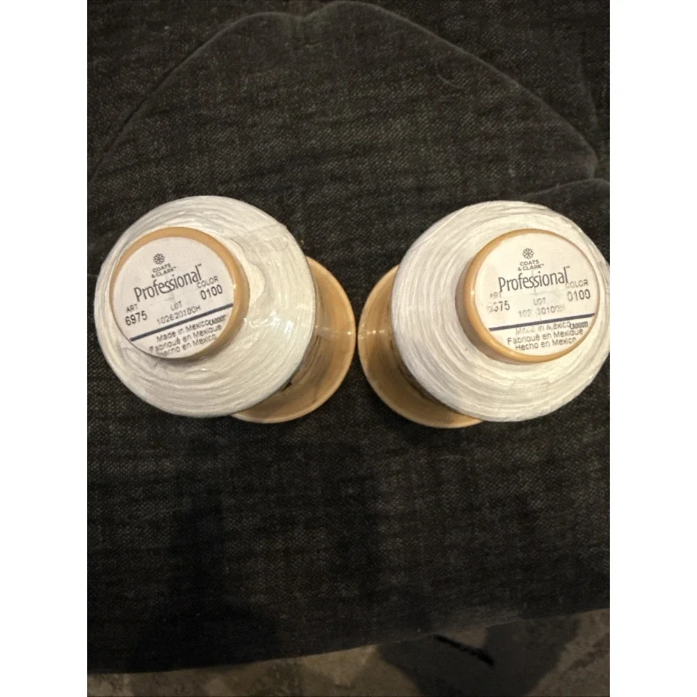 (2) 3000 Yards White Professional Machine Quilting Thread for Longarm Sewing